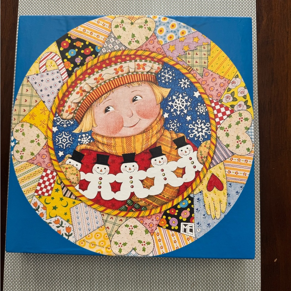 Springbok vintage 1994 Mary Englelbreit’s Patchwork Christmas Puzzle